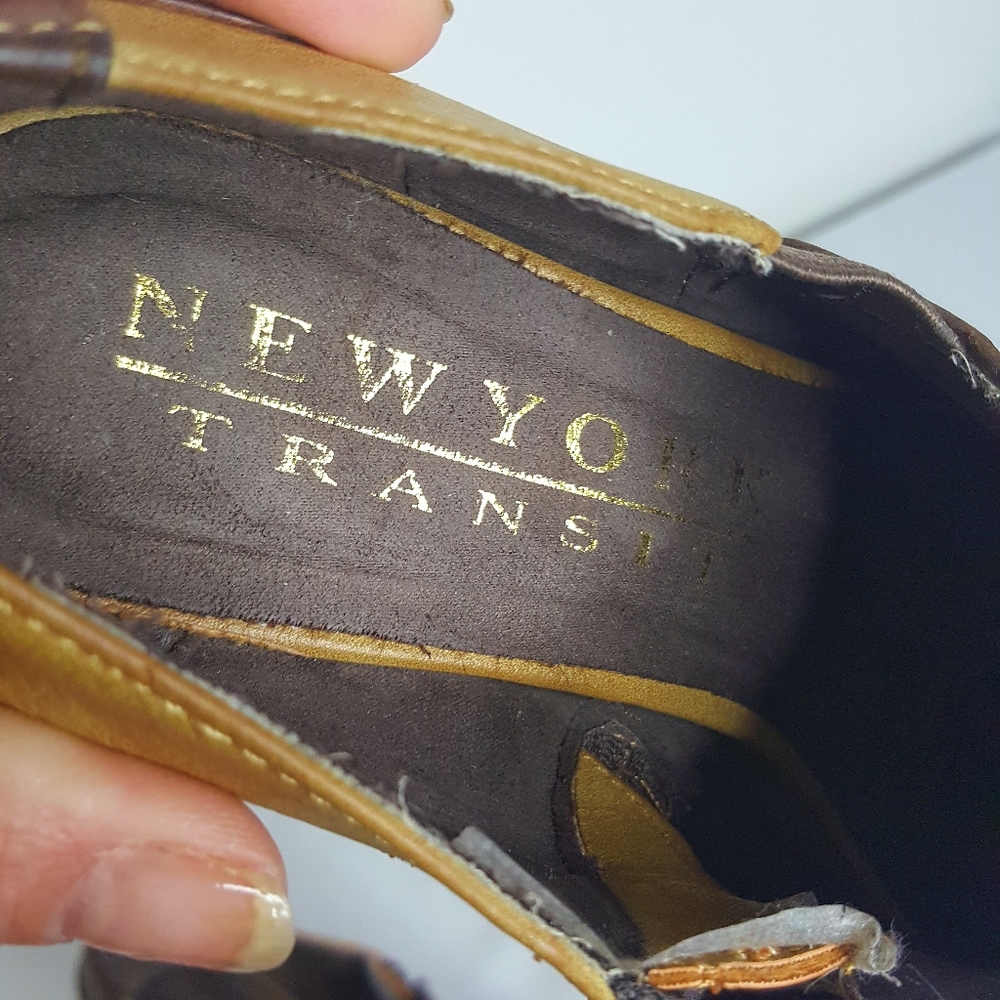 Born N.Y Transit Patchwork Leather Booties 7.5 - image 7